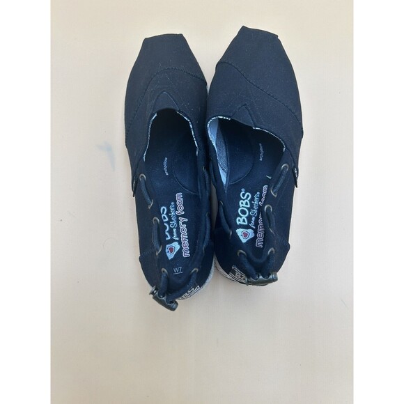 Skechers Bobs Highlights Set Sail Womens Size 7 Shoes Black Wedge Slip On - Picture 4 of 6